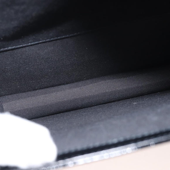 BALLY Shoulder Bag Leather Black Gold Auth 143333