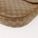 CELINE Macadam Canvas Shoulder Bag PVC Beige Gold Auth 143334-16