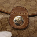 CELINE Macadam Canvas Shoulder Bag PVC Beige Gold Auth 143334-17