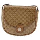 CELINE Macadam Canvas Shoulder Bag PVC Beige Gold Auth 143334-13