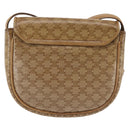 CELINE Macadam Canvas Shoulder Bag PVC Beige Gold Auth 143334-2