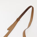 CELINE Macadam Canvas Shoulder Bag PVC Beige Gold Auth 143334-8