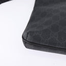 GUCCI GG Supreme Shoulder Bag PVC Leather Black Silver 322279 Auth 143336-10