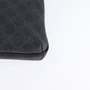 GUCCI GG Supreme Shoulder Bag PVC Leather Black Silver 322279 Auth 143336-11