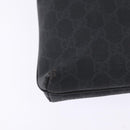 GUCCI GG Supreme Shoulder Bag PVC Leather Black Silver 322279 Auth 143336-12