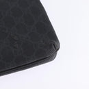 GUCCI GG Supreme Shoulder Bag PVC Leather Black Silver 322279 Auth 143336-13