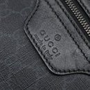 GUCCI GG Supreme Shoulder Bag PVC Leather Black Silver 322279 Auth 143336-14