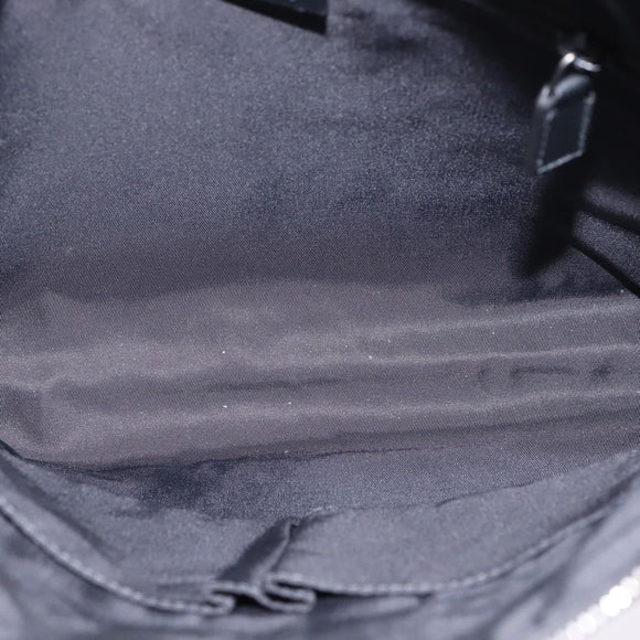 GUCCI GG Supreme Shoulder Bag PVC Leather Black Silver 322279 Auth 143336