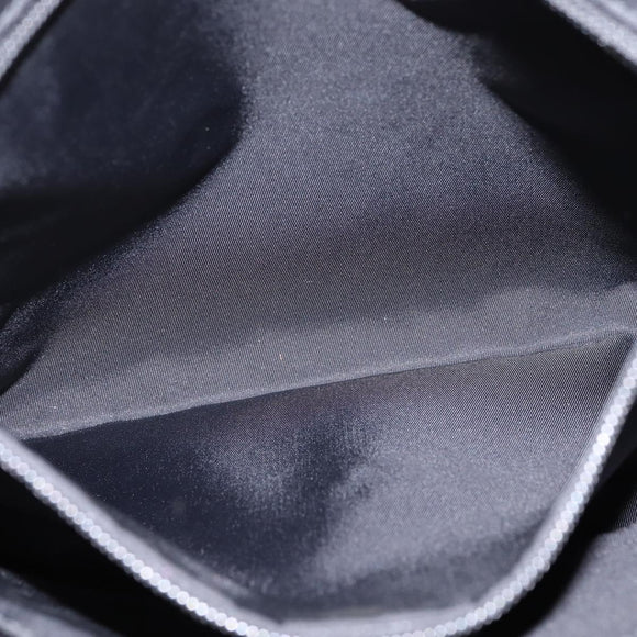 GUCCI GG Supreme Shoulder Bag PVC Leather Black Silver 322279 Auth 143336