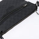 GUCCI GG Supreme Shoulder Bag PVC Leather Black Silver 322279 Auth 143336-6