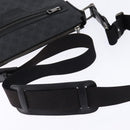 GUCCI GG Supreme Shoulder Bag PVC Leather Black Silver 322279 Auth 143336-7