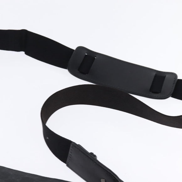 GUCCI GG Supreme Shoulder Bag PVC Leather Black Silver 322279 Auth 143336