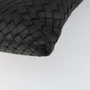 BOTTEGA VENETA INTRECCIATO Shoulder Bag Leather Black Auth 143339-12