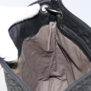 BOTTEGA VENETA INTRECCIATO Shoulder Bag Leather Black Auth 143339-16