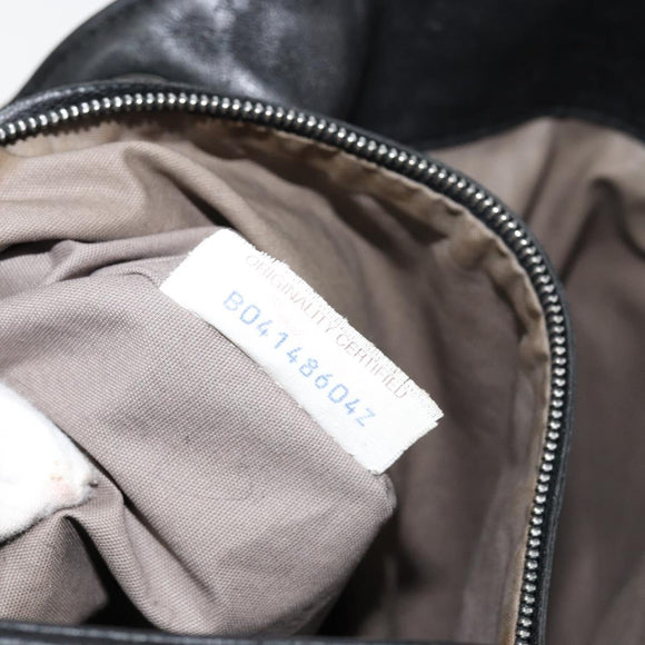 BOTTEGA VENETA INTRECCIATO Shoulder Bag Leather Black Auth 143339