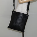 BOTTEGA VENETA INTRECCIATO Shoulder Bag Leather Black Auth 143339-20