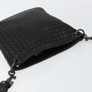 BOTTEGA VENETA INTRECCIATO Shoulder Bag Leather Black Auth 143339-6