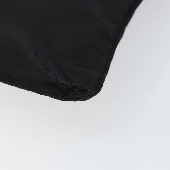 PRADA Shoulder Bag Nylon Black Silver Auth 143341