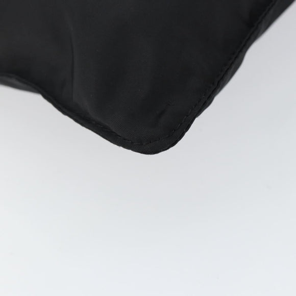 PRADA Shoulder Bag Nylon Black Silver Auth 143341