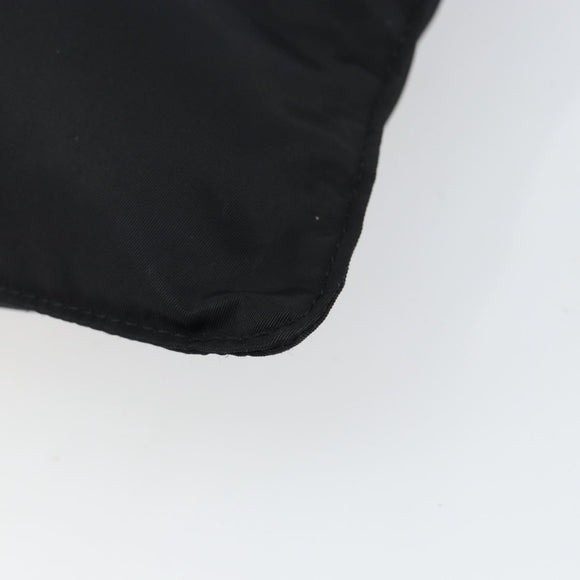 PRADA Shoulder Bag Nylon Black Silver Auth 143341