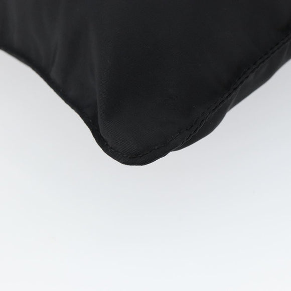 PRADA Shoulder Bag Nylon Black Silver Auth 143341