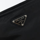 PRADA Shoulder Bag Nylon Black Silver Auth 143341-17