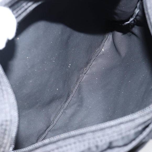 PRADA Shoulder Bag Nylon Black Silver Auth 143341