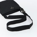 PRADA Shoulder Bag Nylon Black Silver Auth 143341-7