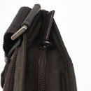 PRADA Shoulder Bag Nylon Khaki Silver Auth 143342-10