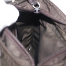 PRADA Shoulder Bag Nylon Khaki Silver Auth 143342-21