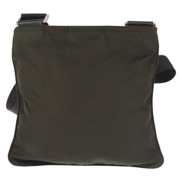 PRADA Shoulder Bag Nylon Khaki Silver Auth 143342 - 0