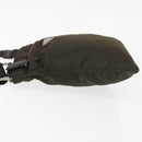 PRADA Shoulder Bag Nylon Khaki Silver Auth 143342-4