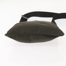 PRADA Shoulder Bag Nylon Khaki Silver Auth 143342-5