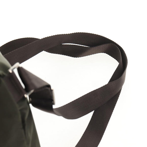 PRADA Backpack Nylon Khaki Silver Auth 143343