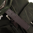 PRADA Backpack Nylon Khaki Silver Auth 143343-22