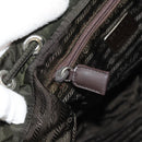 PRADA Backpack Nylon Khaki Silver Auth 143343-29