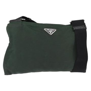 PRADA Shoulder Bag Nylon Khaki Auth 143344
