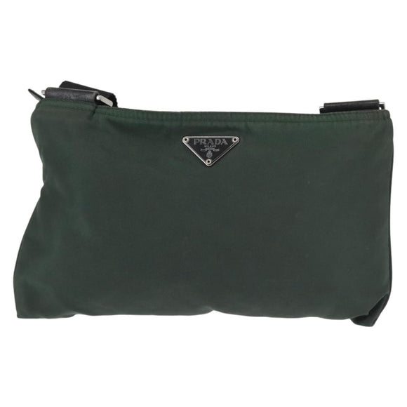 PRADA Shoulder Bag Nylon Khaki Auth 143344