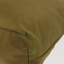 PRADA Tote Bag Nylon Khaki Gold Auth 143347-17