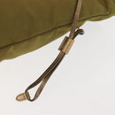 PRADA Tote Bag Nylon Khaki Gold Auth 143347-10