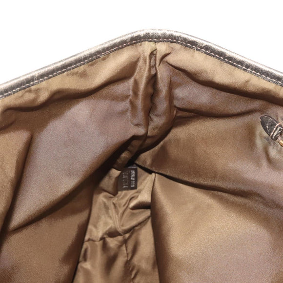 PRADA Tote Bag Nylon Khaki Gold Auth 143347