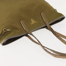 PRADA Tote Bag Nylon Khaki Gold Auth 143347-6
