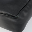 GUCCI Bamboo Hand Bag Leather Black Gold 000 2865 0575 Auth 143348-8