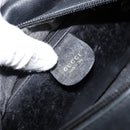 GUCCI Bamboo Hand Bag Leather Black Gold 000 2865 0575 Auth 143348-18