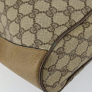 GUCCI GG Supreme Web Sherry Line Shoulder Bag PVC Beige 14 02 034 Auth 143349-14