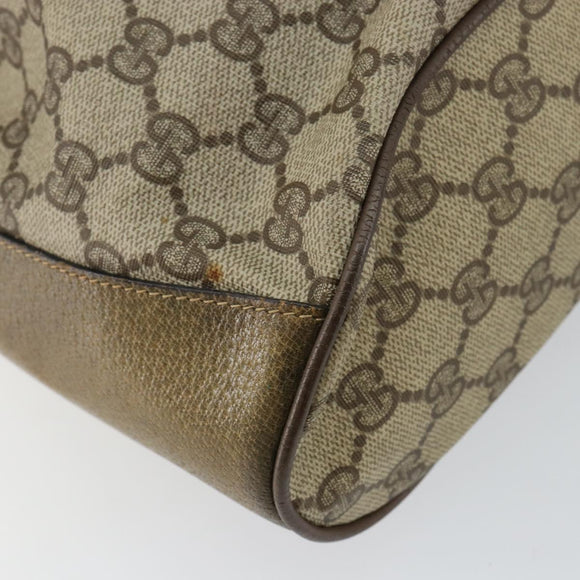 GUCCI GG Supreme Web Sherry Line Shoulder Bag PVC Beige 14 02 034 Auth 143349