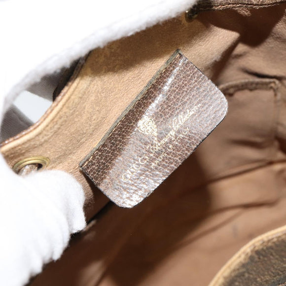 GUCCI GG Supreme Web Sherry Line Shoulder Bag PVC Beige 14 02 034 Auth 143349