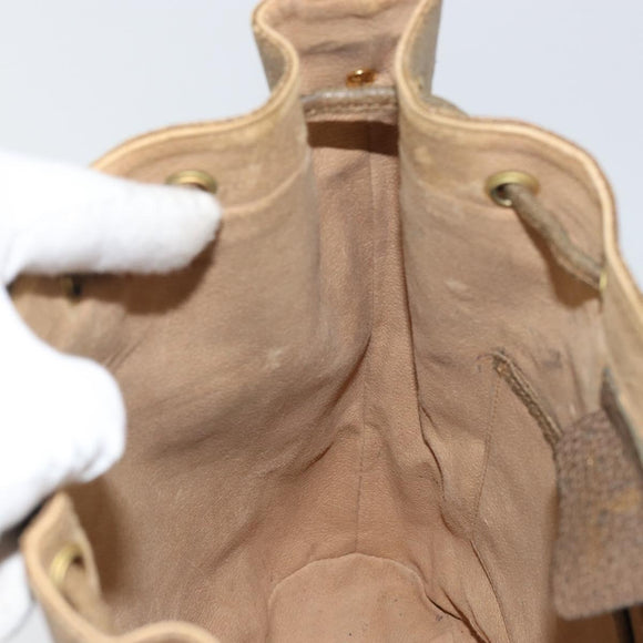 GUCCI GG Supreme Web Sherry Line Shoulder Bag PVC Beige 14 02 034 Auth 143349