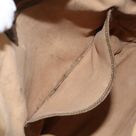 GUCCI GG Supreme Web Sherry Line Shoulder Bag PVC Beige 14 02 034 Auth 143349