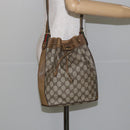 GUCCI GG Supreme Web Sherry Line Shoulder Bag PVC Beige 14 02 034 Auth 143349-21